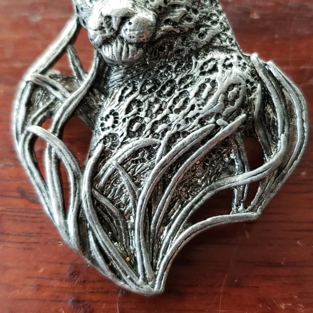 Metzke 1990 Pewter Leopard Brooch